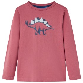 Camiseta infantil de manga larga rojo oscuro 104