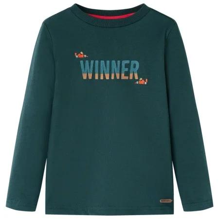 Dunkelgrünes langärmeliges Kinder-T-Shirt 92 von vidaXL, Kinder-T-Shirts - Ref: Foro24-12899, Preis: 8,30 €, Rabatt: %