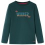 Dunkelgrünes langärmeliges Kinder-T-Shirt 140 von vidaXL, Kinder-T-Shirts - Ref: Foro24-12903, Preis: 8,39 €, Rabatt: %
