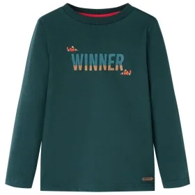 Dunkelgrünes langärmeliges Kinder-T-Shirt 116 von vidaXL, Kinder-T-Shirts - Ref: Foro24-12901, Preis: 8,30 €, Rabatt: %