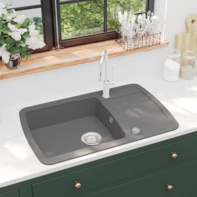 Küchenspüle mit einer grauen Granitschüssel von vidaXL, Sinkt - Ref: Foro24-142945, Preis: 203,09 €, Rabatt: %