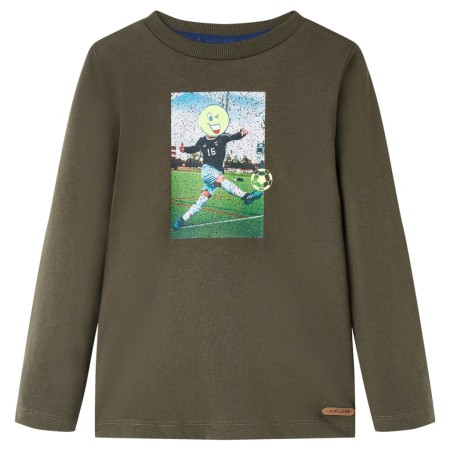 Kinder-T-Shirt mit langen Ärmeln Khaki 104 von vidaXL, Kinder-T-Shirts - Ref: Foro24-12735, Preis: 8,60 €, Rabatt: %