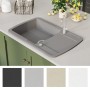 Küchenspüle mit einer grauen Granitschüssel von vidaXL, Sinkt - Ref: Foro24-142945, Preis: 203,09 €, Rabatt: %