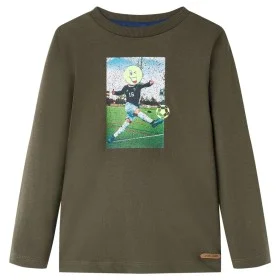 Kinder-T-Shirt mit langen Ärmeln Khaki 128 von vidaXL, Kinder-T-Shirts - Ref: Foro24-12737, Preis: 8,52 €, Rabatt: %