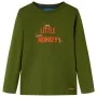 Dunkelkhakifarbenes, langärmliges Kinder-T-Shirt 104 von vidaXL, Kinder-T-Shirts - Ref: Foro24-13040, Preis: 8,30 €, Rabatt: %