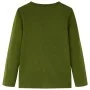 Dunkelkhakifarbenes, langärmliges Kinder-T-Shirt 104 von vidaXL, Kinder-T-Shirts - Ref: Foro24-13040, Preis: 8,30 €, Rabatt: %