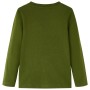 Dunkelkhakifarbenes, langärmliges Kinder-T-Shirt 104 von vidaXL, Kinder-T-Shirts - Ref: Foro24-13040, Preis: 8,39 €, Rabatt: %