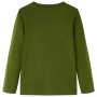 Langärmliges dunkelkhakifarbenes Kinder-T-Shirt 128 von vidaXL, Kinder-T-Shirts - Ref: Foro24-13042, Preis: 8,39 €, Rabatt: %