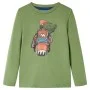 Kinder-Langarm-T-Shirt hellkhaki 116 von vidaXL, Kinder-T-Shirts - Ref: Foro24-12761, Preis: 8,52 €, Rabatt: %