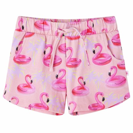 Pantalones cortos infantiles con cordón rosa claro 140 de vidaXL, Pantalones de niños - Ref: Foro24-14666, Precio: 11,46 €, D...