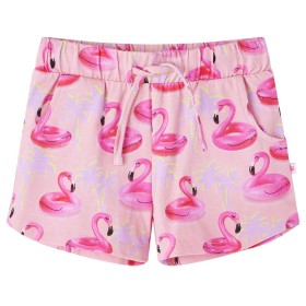Pantalones cortos infantiles con cordón rosa claro 116
