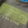 Camiseta infantil de manga larga caqui 116