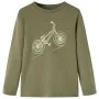 Khakifarbenes Langarm-T-Shirt für Kinder 128 von vidaXL, Kinder-T-Shirts - Ref: Foro24-13437, Preis: 7,85 €, Rabatt: %
