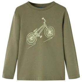 Khakifarbenes Langarm-T-Shirt für Kinder 104 von vidaXL, Kinder-T-Shirts - Ref: Foro24-13435, Preis: 7,85 €, Rabatt: %