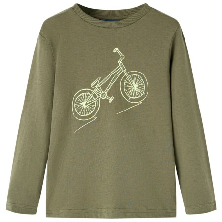 Khaki long-sleeved children's t-shirt 104 by vidaXL, Kids T-shirts - Ref: Foro24-13435, Price: 7,93 €, Discount: %