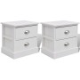 Französischer Nachttisch 2 Stück weiß von vidaXL, Nachttische - Ref: Foro24-242887, Preis: 79,13 €, Rabatt: %