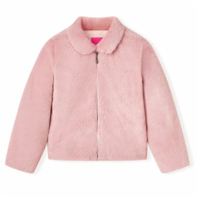 Chaqueta infantil de cuero sintético rosa 116