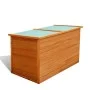 Baúl de jardín de madera 126x72x72 cm de vidaXL, Cajas de almacenaje para exteriores - Ref: Foro24-42702, Precio: 181,23 €, D...