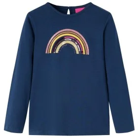 Marineblaues Langarm-T-Shirt für Kinder 104 von vidaXL, Kinder-T-Shirts - Ref: Foro24-14285, Preis: 8,85 €, Rabatt: %