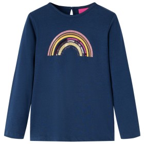 Marineblaues Langarm-T-Shirt für Kinder 104 von vidaXL, Kinder-T-Shirts - Ref: Foro24-14285, Preis: 8,94 €, Rabatt: %