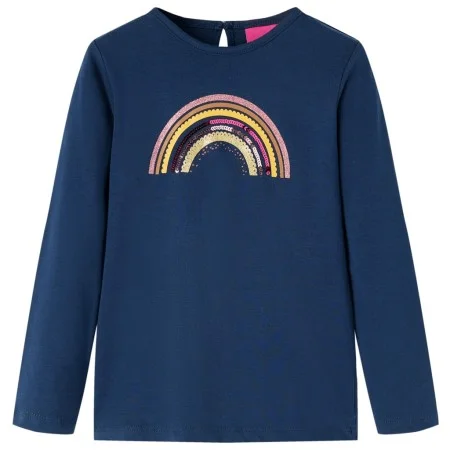 Marineblaues Langarm-T-Shirt für Kinder 104 von vidaXL, Kinder-T-Shirts - Ref: Foro24-14285, Preis: 8,85 €, Rabatt: %