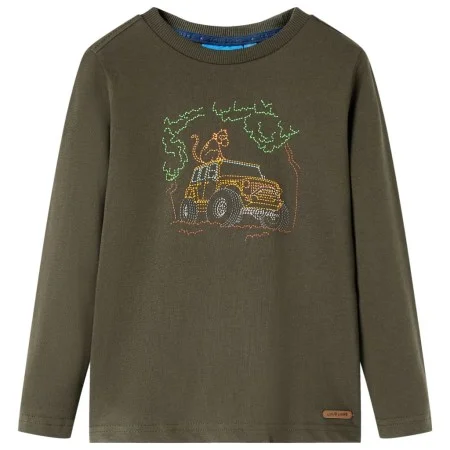Camiseta infantil de manga larga caqui 140 de vidaXL, Camisetas para niños - Ref: Foro24-13028, Precio: 8,30 €, Descuento: %