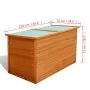 Baúl de jardín de madera 126x72x72 cm de vidaXL, Cajas de almacenaje para exteriores - Ref: Foro24-42702, Precio: 181,23 €, D...