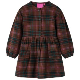 Cognacfarbenes Langarm-Kinderkleid 104 von vidaXL, Kinderkleider - Ref: Foro24-14450, Preis: 11,81 €, Rabatt: %