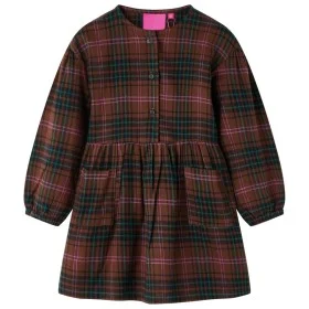 Vestido infantil de manga larga color coñac 104 de vidaXL, Vestidos de niños - Ref: Foro24-14450, Precio: 11,70 €, Descuento: %