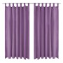 Micro-satin curtains with loops 2 units 140x175cm lilac by vidaXL, Curtains and curtains - Ref: Foro24-132225, Price: 25,48 €...