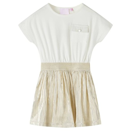 Vestido infantil de manga corta color crudo 104 de vidaXL, Vestidos de niños - Ref: Foro24-14693, Precio: 15,32 €, Descuento: %