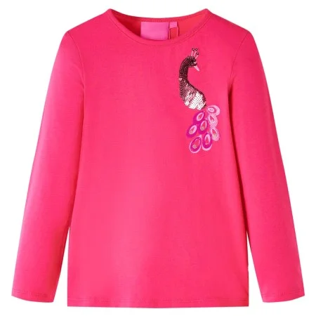 Kinder-Langarm-T-Shirt 116 in leuchtendem Rosa von vidaXL, Kinder-T-Shirts - Ref: Foro24-13591, Preis: 8,59 €, Rabatt: %