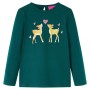 Dunkelgrünes langärmeliges Kinder-T-Shirt 104 von vidaXL, Kinder-T-Shirts - Ref: Foro24-13655, Preis: 8,66 €, Rabatt: %