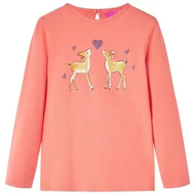 Langarm-T-Shirt für Kinder Koralle 128 von vidaXL, Kinder-T-Shirts - Ref: Foro24-13662, Preis: 8,59 €, Rabatt: %