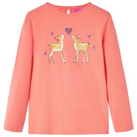 Langarm-T-Shirt für Kinder Koralle 128 von vidaXL, Kinder-T-Shirts - Ref: Foro24-13662, Preis: 8,66 €, Rabatt: %