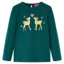 Dunkelgrünes langärmeliges Kinder-T-Shirt 128 von vidaXL, Kinder-T-Shirts - Ref: Foro24-13657, Preis: 8,59 €, Rabatt: %