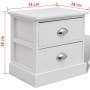 Französischer Nachttisch 2 Stück weiß von vidaXL, Nachttische - Ref: Foro24-242887, Preis: 79,13 €, Rabatt: %