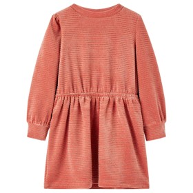 Vestido infantil de manga larga rosa 104