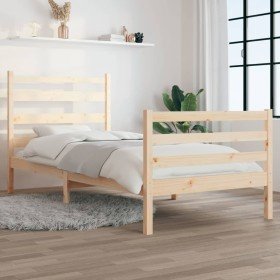 Estructura de cama sin colchón madera maciza de pino 90x200 cm Estructura de cama sin colchón madera maciza de pino 90x200 cm