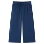 Pantalón infantil con perneras anchas azul marino 140 de vidaXL, Pantalones de niños - Ref: Foro24-14831, Precio: 13,36 €, De...