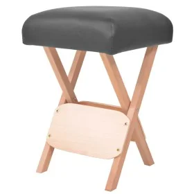 Folding massage stool with seat 12 cm thick black by vidaXL, massage chairs - Ref: Foro24-110149, Price: 53,85 €, Discount: %
