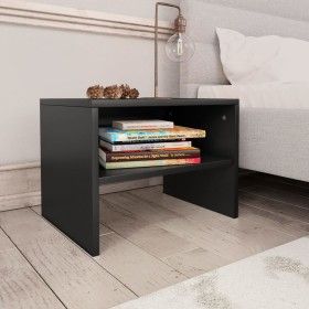 Mesita de noche madera contrachapada negro 40x30x30 cm de vidaXL, Mesitas de noche - Ref: Foro24-800065, Precio: 26,44 €, Des...