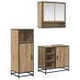 Juego de muebles de baño con estante 3 pcs Roble artesanal en Muebles de baño | Comprar online en Foro24