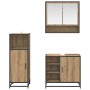 Juego de muebles de baño con estante 3 pcs Roble artesanal en Muebles de baño | Comprar online en Foro24