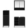 Juego de muebles de baño 3 pcs Roble Negro Madera de ingeniería en Muebles de baño | Comprar online en Foro24