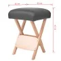 Klappbarer Massagehocker mit 12 cm dicker Sitzfläche in Schwarz von vidaXL, Massagesessel - Ref: Foro24-110149, Preis: 53,85 ...