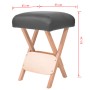Klappbarer Massagehocker mit 12 cm dicker Sitzfläche in Schwarz von vidaXL, Massagesessel - Ref: Foro24-110149, Preis: 59,41 ...