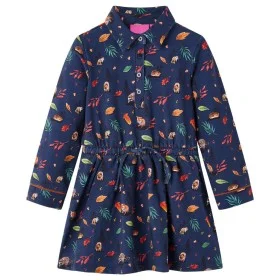 Marineblaues Langarm-Kinderkleid 128 von vidaXL, Kinderkleider - Ref: Foro24-14915, Preis: 17,13 €, Rabatt: %