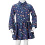 Vestido infantil de manga larga azul marino 128 de vidaXL, Vestidos de niños - Ref: Foro24-14915, Precio: 17,29 €, Descuento: %