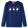 Marineblaues Langarm-T-Shirt für Kinder 128 von vidaXL, Kinder-T-Shirts - Ref: Foro24-13767, Preis: 8,45 €, Rabatt: %